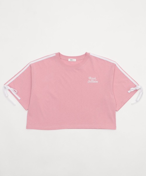 WEGO(ウィゴー)の「WEGO/2ラインリボングラフィックショートT(Tシャツ/カットソー・レディース・ホワイト/ピンク/ブラック・SMALL/MEDIUM)」の18枚目の写真