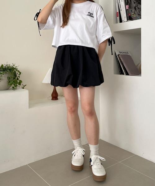 WEGO(ウィゴー)の「WEGO/2ラインリボングラフィックショートT(Tシャツ/カットソー・レディース・ホワイト/ピンク/ブラック・SMALL/MEDIUM)」の15枚目の写真