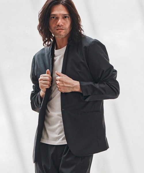 mj10744-TRノーカラージャケット（ノーカラージャケット）｜CAMBIO