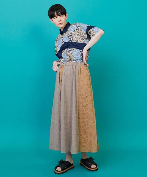 FRAPBOIS(フラボア)の「パッチクロア シャツ(シャツ/ブラウス・レディース・オレンジ系その他/ブルー系その他・2/1)」の12枚目の写真