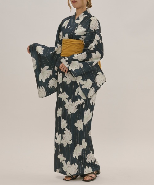 nuance line lotus yukata / ニュアンスラインロウタスユカタ