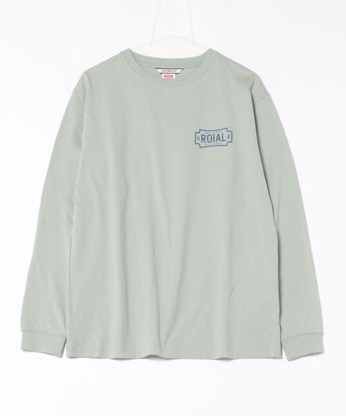 roial（ロイアル）の「DESIGN TEE/ROIAL(ロイアル)バックプリントロングカットソー（Tシャツ/カットソー・メンズ・チャコールグレー/ホワイト/グリーン系その他3・MEDIUM/SMALL/LARGE）」の3枚目の写真