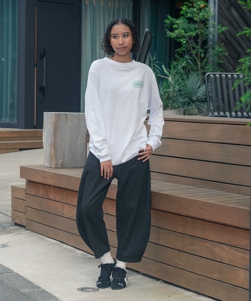 roial（ロイアル）の「DESIGN TEE/ROIAL(ロイアル)バックプリントロングカットソー（Tシャツ/カットソー・メンズ・チャコールグレー/ホワイト/グリーン系その他3・MEDIUM/SMALL/LARGE）」の4枚目の写真