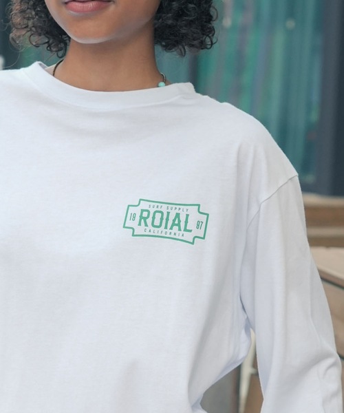 roial（ロイアル）の「DESIGN TEE/ROIAL(ロイアル)バックプリントロングカットソー（Tシャツ/カットソー・メンズ・チャコールグレー/ホワイト/グリーン系その他3・MEDIUM/SMALL/LARGE）」の10枚目の写真