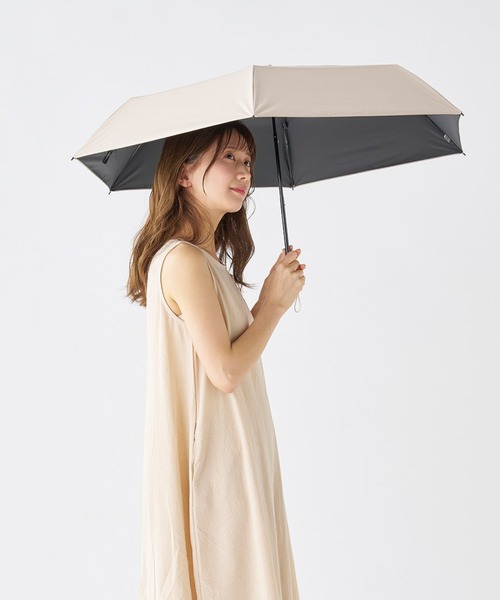 FLO(A)TUS(フロータス)の「遮光率100% UV 晴雨兼用折りたたみ日傘 超撥水 フロータス ”54cm"(折りたたみ傘・レディース・ベージュ/ホワイト/ライトグレー/ブラック・FREE)」の1枚目の写真