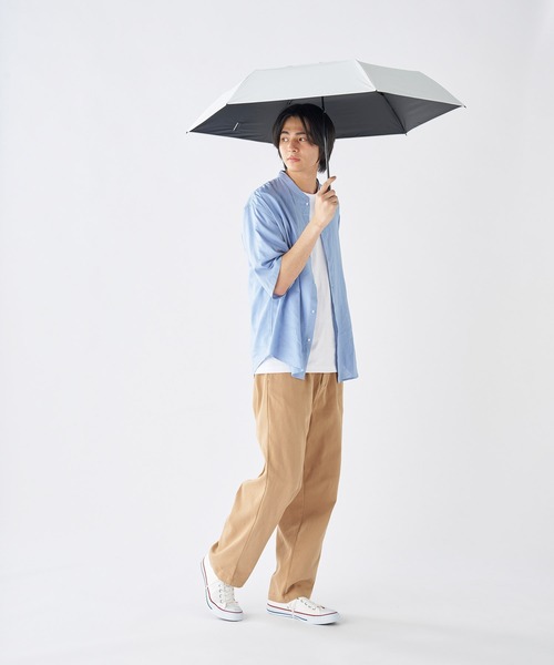 FLO(A)TUS(フロータス)の「遮光率100% UV 晴雨兼用折りたたみ日傘 超撥水 フロータス ”54cm"(折りたたみ傘・レディース・ベージュ/ホワイト/ライトグレー/ブラック・FREE)」の19枚目の写真