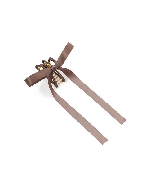 ROPE' PICNIC（ロペピクニック）の「サテンリボンヘアバンスクリップ（バレッタ/ヘアクリップ・レディース・ブラウン系その他2/ブラック・FREE）」の7枚目の写真