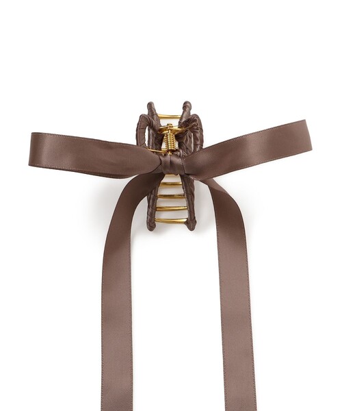 ROPE' PICNIC（ロペピクニック）の「サテンリボンヘアバンスクリップ（バレッタ/ヘアクリップ・レディース・ブラウン系その他2/ブラック・FREE）」の8枚目の写真