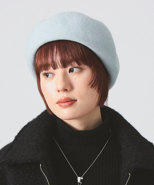 Ray BEAMS（レイビームス）の「バスク ベレー帽（ハンチング/ベレー帽・レディース・サックスブルー/ブラック・ONE SIZE）」の8枚目の写真