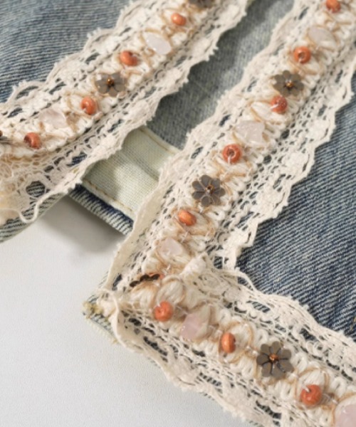 Romantic Beads Deco Denim Jacket（デニムジャケット）｜LA