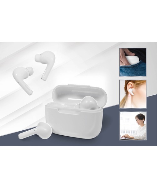 CALIFORNIA OUTFITTERS（カリフォルニア アウトフィッターズ）の「5B4ワイヤレス ステレオ ブルートゥース イヤホン  Bluetooth5.3 イヤホン iphone 高音質 ブルートゥースイヤホン Android 長時間連続再生 3時間 コンパクト ブルートゥース 完全ワイヤレスイヤホン 通話 片耳対応 軽量 小さい（ヘッドフォン/イヤホン・メンズ・ホワイト・ONESIZE）」の3枚目の写真