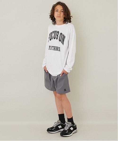 GLAZOS（グラソス）の「【大人向けサイズあり】【Easycare】ポリリップ・ショーツ（その他パンツ・キッズ・チャコール/カーキ/ブラック・S/M/L/LL）」の13枚目の写真