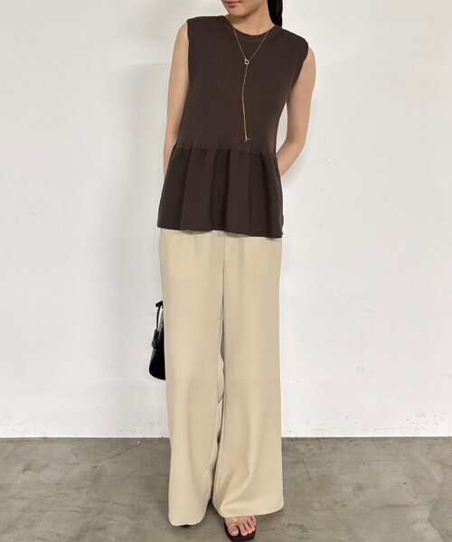 ラウンジドレス　Loungedress　ニット　トップス　ペプラムニット LOUNGEDRESS（ラウンジドレス）の「ペプラムニット（ニット