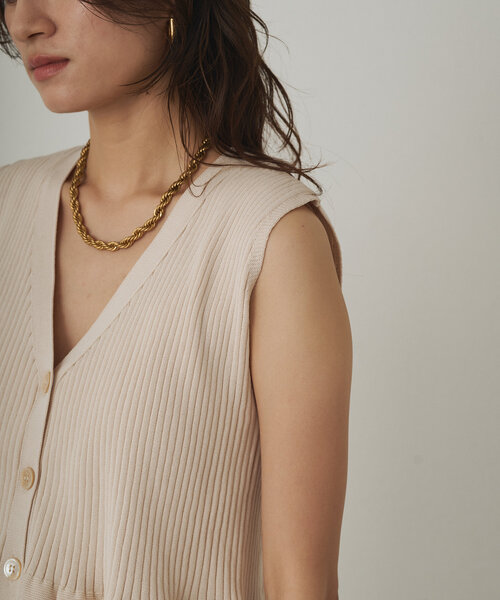 ペプラムノースリニット　ラウンジドレス LOUNGEDRESS（ラウンジドレス）の「ペプラムノースリニット