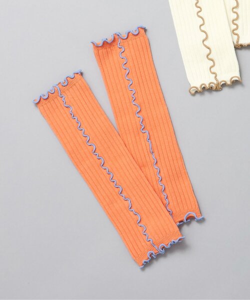 BREEZE（ブリーズ）の「【Bpop】メロウリブレッグウォーマー（ベビーシューズ/ベビーソックス・キッズ・オレンジ/アイボリー/グレー・90）」の3枚目の写真