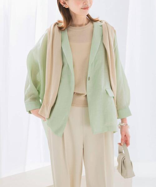 URBAN RESEARCH ROSSO WOMEN(アーバンリサーチ ロッソ)の「シアードルマンジャケット(その他アウター・レディース・オフホワイト/ミント・FREE)」の14枚目の写真