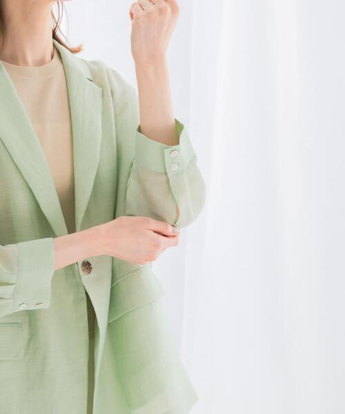 URBAN RESEARCH ROSSO WOMEN(アーバンリサーチ ロッソ)の「シアードルマンジャケット(その他アウター・レディース・オフホワイト/ミント・FREE)」の5枚目の写真