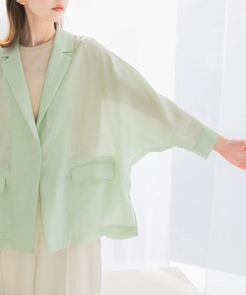 URBAN RESEARCH ROSSO WOMEN(アーバンリサーチ ロッソ)の「シアードルマンジャケット(その他アウター・レディース・オフホワイト/ミント・FREE)」の6枚目の写真