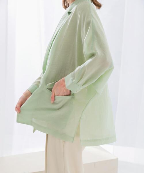 URBAN RESEARCH ROSSO WOMEN(アーバンリサーチ ロッソ)の「シアードルマンジャケット(その他アウター・レディース・オフホワイト/ミント・FREE)」の7枚目の写真