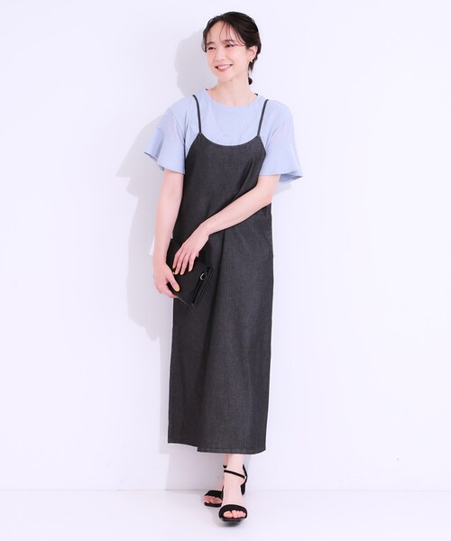 SHOO・LA・RUE(シューラルー)の「【S-LL】女性らしさ漂う ライトデニム Aラインキャミワンピース(ワンピース・レディース・ネイビー/ライトブルー/ブラック・04/03/02/01)」の22枚目の写真