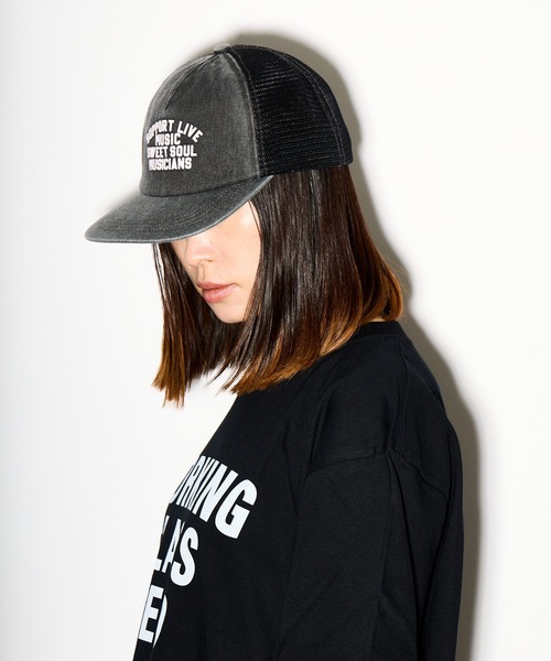 THE BAREFOOT（ベアフット）の「【 Chadwick / チャドウィック 】ピグメント ビッグシルエット メッシュキャップ（キャップ・メンズ・ブラック/ブラウン/オリーブドラブ/ベージュ/ネイビー・FREE）」の2枚目の写真