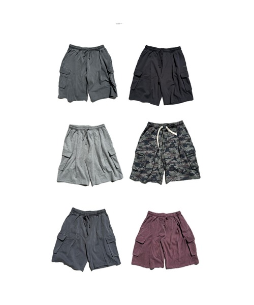 codegraphy（コードグラフィー）の「Cargo Sweat Bermuda Shorts CBEUUTT003（スウェットパンツ・メンズ・Black/カモフラージュ/Navy/DK.Gray/PINK・LARGE/MEDIUM/SMALL）」の6枚目の写真