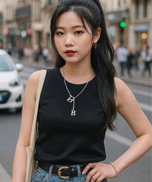 M2SUQARED（エムツースクエア）の「【M2SUQARED/エムツースクエア】ニットタンクトップ　ボーダー/無地（タンクトップ）」