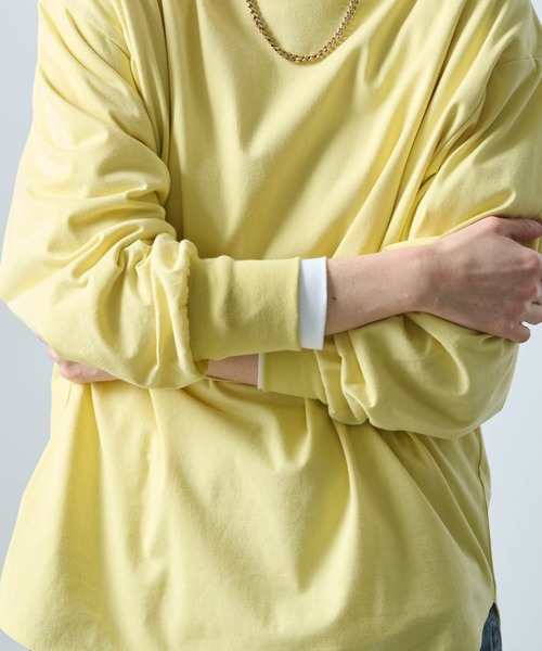 kha:ki（カーキ）の「「KHA:KI / カーキ」LAYRED TOP（Tシャツ/カットソー・レディース・ブラック/グレイッシュベージュ/ホワイト/イエロー系・1）」の12枚目の写真