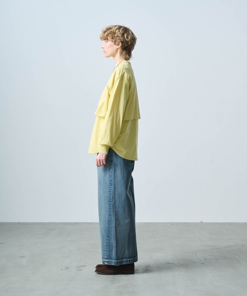 kha:ki（カーキ）の「「KHA:KI / カーキ」LAYRED TOP（Tシャツ/カットソー・レディース・ブラック/グレイッシュベージュ/ホワイト/イエロー系・1）」の21枚目の写真