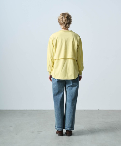 kha:ki（カーキ）の「「KHA:KI / カーキ」LAYRED TOP（Tシャツ/カットソー・レディース・ブラック/グレイッシュベージュ/ホワイト/イエロー系・1）」の22枚目の写真