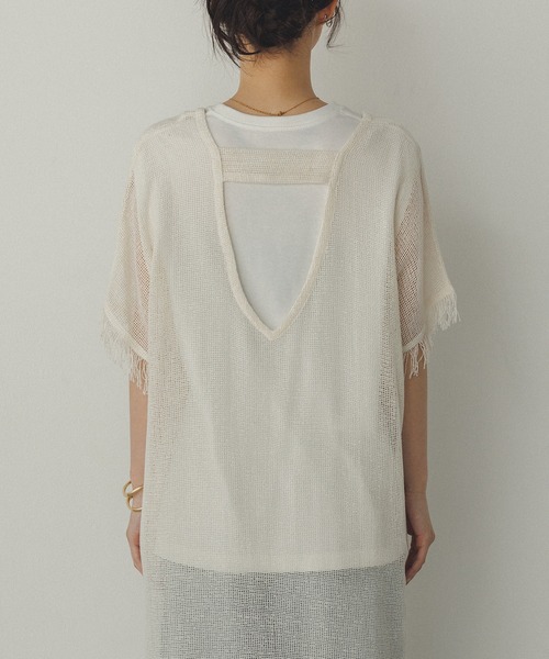 hunch（ハンチ）の「メッシュ ジレワンピース（ワンピース・レディース・オフホワイト/ベージュ/ブラック・FREE）」の13枚目の写真