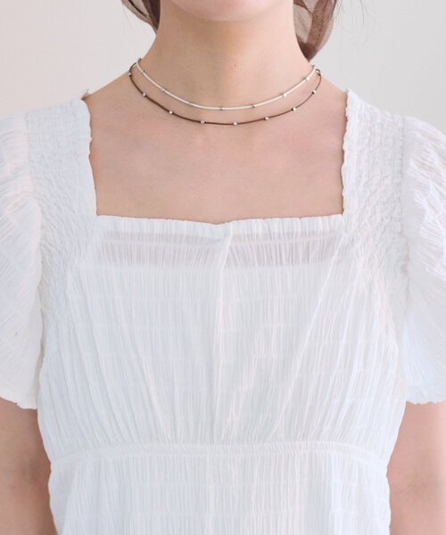 mystic（ミスティック）の「シャーリングスクエアワンピース（ワンピース・レディース・ブラック/オフホワイト/グリーン/ブラウン・1/2）」の17枚目の写真