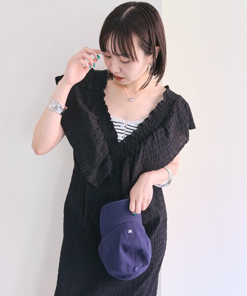 mystic（ミスティック）の「シャーリングスクエアワンピース（ワンピース・レディース・ブラック/オフホワイト/グリーン/ブラウン・1/2）」の21枚目の写真