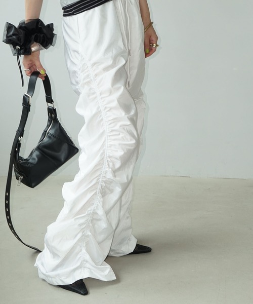 キャタピラーギャザー イージーパンツ chw25s082-ファッション