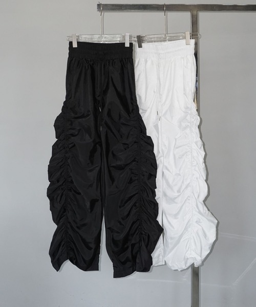 キャタピラーギャザー イージーパンツ chw25s082-ファッション