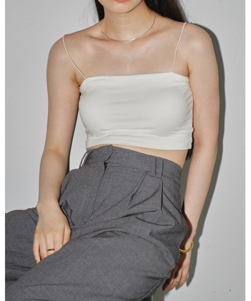 TODAYFUL(トゥデイフル)の「TODAYFUL Cupin Flatseam Bratop(ブラジャー・レディース・ブラック/オフホワイト・FREE)」の2枚目の写真