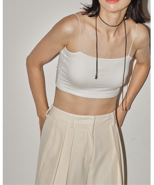 TODAYFUL(トゥデイフル)の「TODAYFUL Cupin Flatseam Bratop(ブラジャー・レディース・ブラック/オフホワイト・FREE)」の6枚目の写真