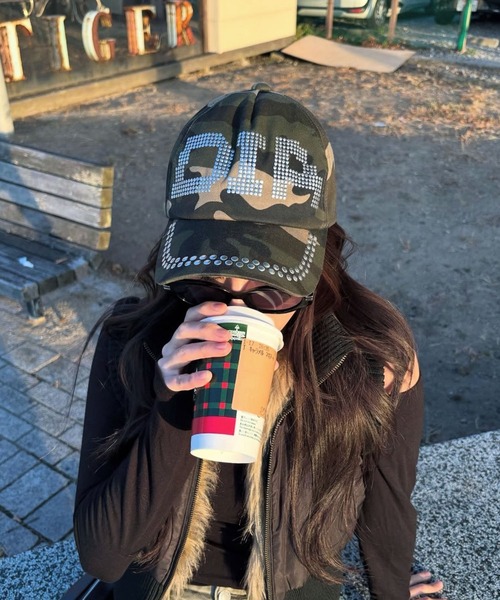 DIAロゴスタッズキャップ カモフラ柄/レオパード柄（キャップ