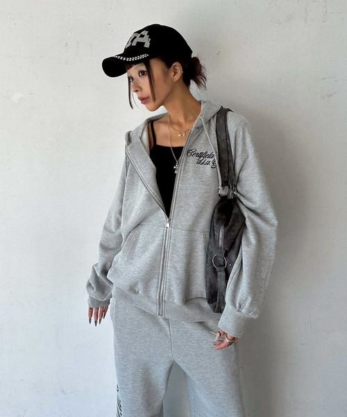d.i.a. フード付きタンクトップ グレー　平成　ギャル DIAロゴスタッズキャップ カモフラ柄/レオパード柄（キャップ
