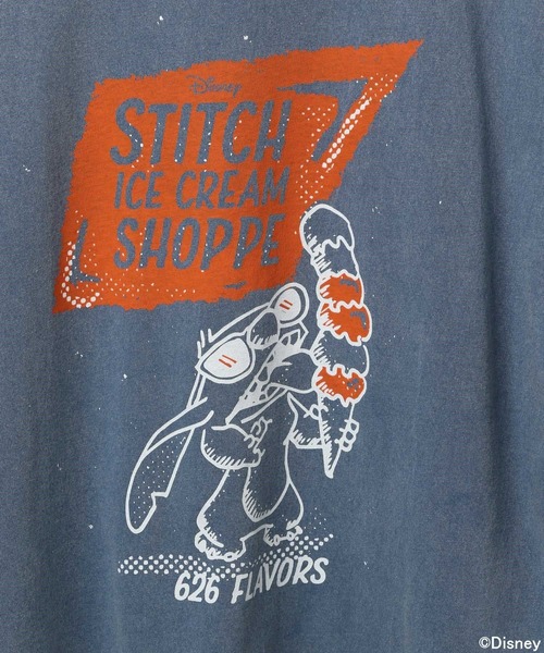 Disney(ディズニー)の「Disney/スティッチデザインTシャツ(Tシャツ/カットソー・メンズ・オフホワイト/ブルー/チャコール/イエロー・MEDIUM/LARGE)」の21枚目の写真