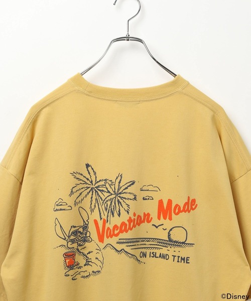 Disney(ディズニー)の「Disney/スティッチデザインTシャツ(Tシャツ/カットソー・メンズ・オフホワイト/ブルー/チャコール/イエロー・MEDIUM/LARGE)」の6枚目の写真