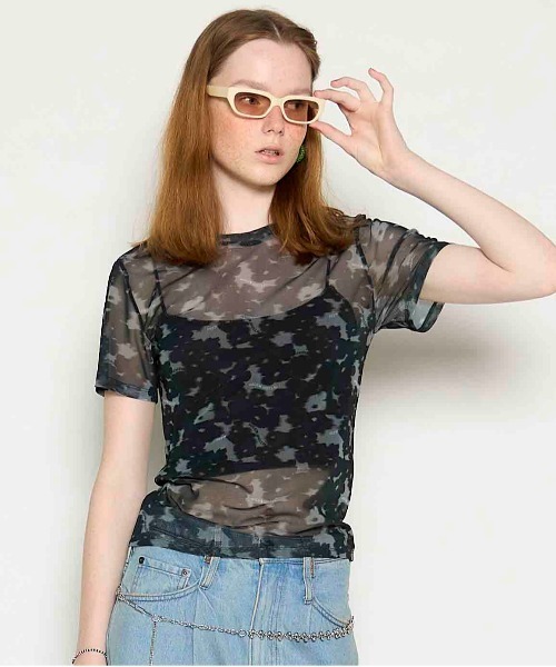 maison special ラメ シアー トップス PISCESS×MAISON SPECIAL】Holographic Sheer Top/ホロ