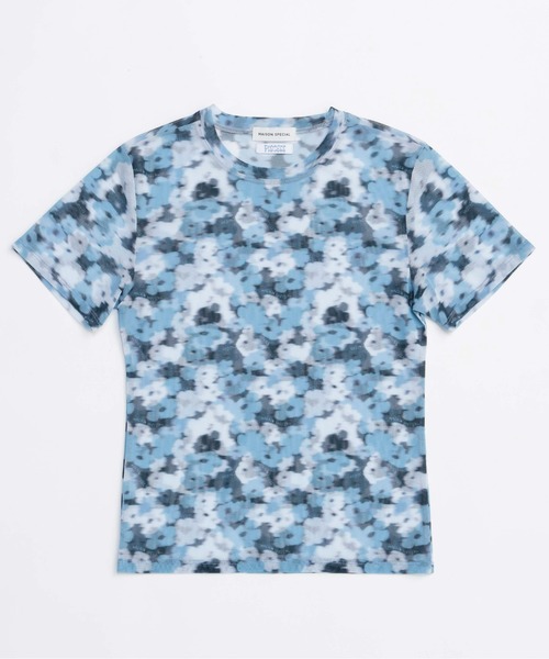 PISCESS×MAISON SPECIAL】Flower Camo Mesh Sheer Top/フラワー