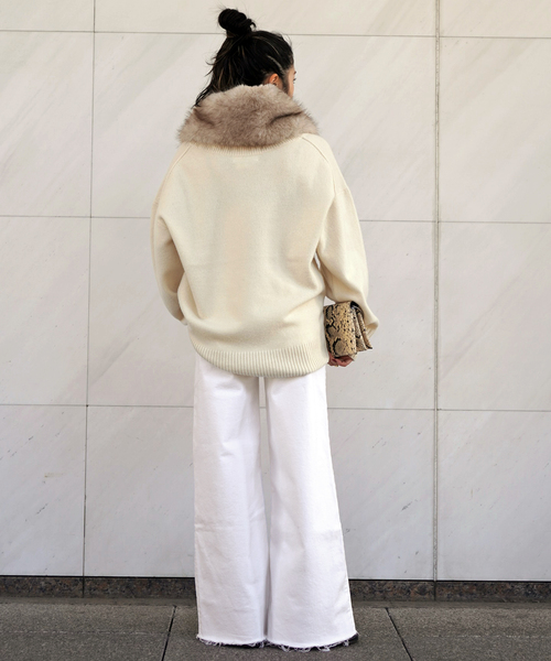 Citizens of humanity（シチズンズオブヒューマニティー）の「【CITIZENS of HUMANITY】LYRA WIDE LEG CROP（デニムパンツ・レディース・ホワイト・25/26/27/28/29）」の5枚目の写真