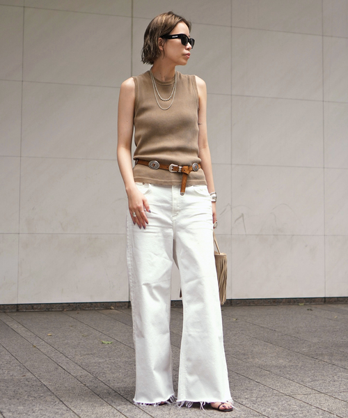 Citizens of humanity（シチズンズオブヒューマニティー）の「【CITIZENS of HUMANITY】LYRA WIDE LEG CROP（デニムパンツ・レディース・ホワイト・25/26/27/28/29）」の10枚目の写真