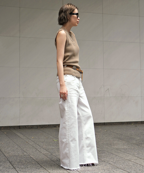 Citizens of humanity（シチズンズオブヒューマニティー）の「【CITIZENS of HUMANITY】LYRA WIDE LEG CROP（デニムパンツ・レディース・ホワイト・25/26/27/28/29）」の11枚目の写真