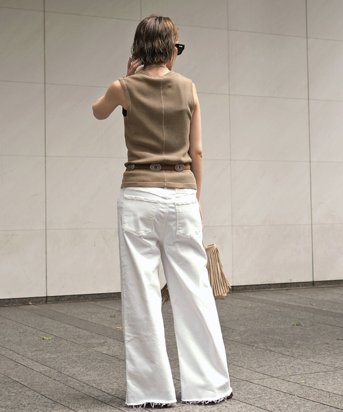 Citizens of humanity（シチズンズオブヒューマニティー）の「【CITIZENS of HUMANITY】LYRA WIDE LEG CROP（デニムパンツ・レディース・ホワイト・25/26/27/28/29）」の12枚目の写真