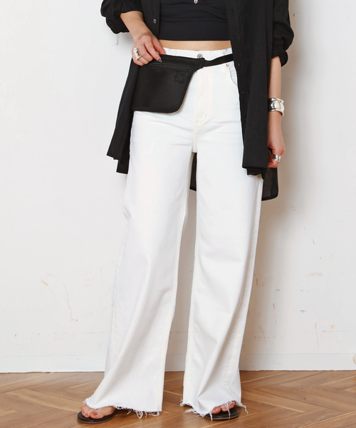 Citizens of humanity（シチズンズオブヒューマニティー）の「【CITIZENS of HUMANITY】LYRA WIDE LEG CROP（デニムパンツ・レディース・ホワイト・25/26/27/28/29）」の13枚目の写真