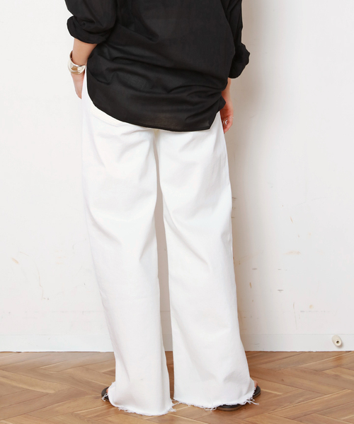 Citizens of humanity（シチズンズオブヒューマニティー）の「【CITIZENS of HUMANITY】LYRA WIDE LEG CROP（デニムパンツ・レディース・ホワイト・25/26/27/28/29）」の16枚目の写真