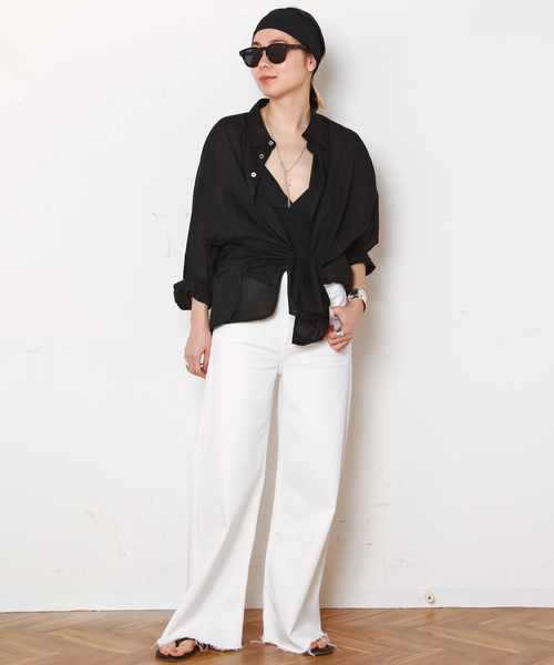 Citizens of humanity（シチズンズオブヒューマニティー）の「【CITIZENS of HUMANITY】LYRA WIDE LEG CROP（デニムパンツ・レディース・ホワイト・25/26/27/28/29）」の17枚目の写真